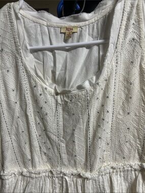 Reba Women's White Embroidered maxi size S